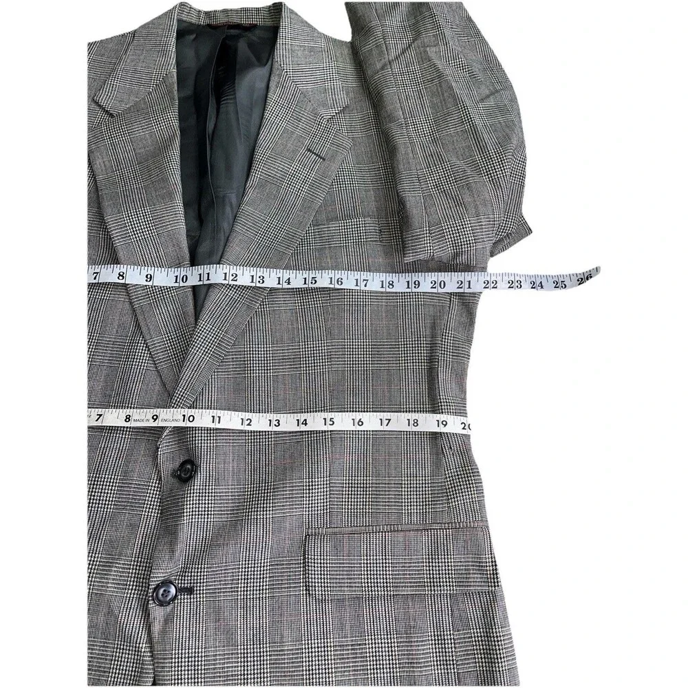 Vintage Bert Pulitzer Blazer Mens 40R Glen Plaid Sport Coat Jacket Made in USA